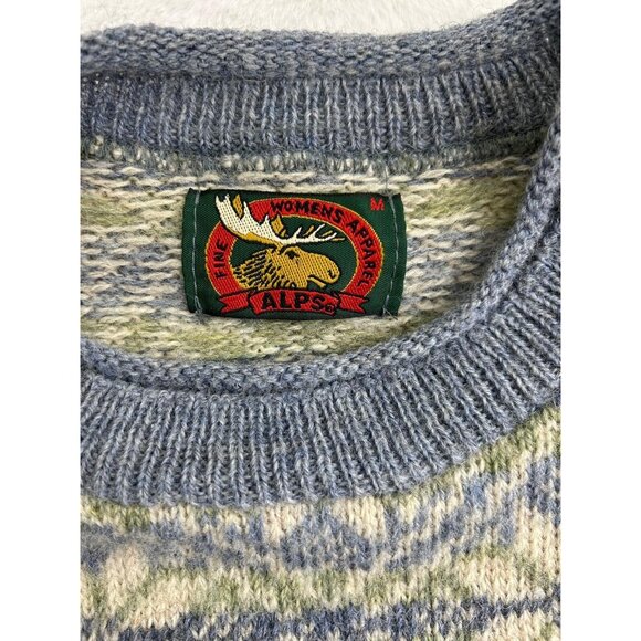 Vintage ALPS Fine Womens 100%Wool Sweater Pull Over Size Medium - Picture 3 of 10